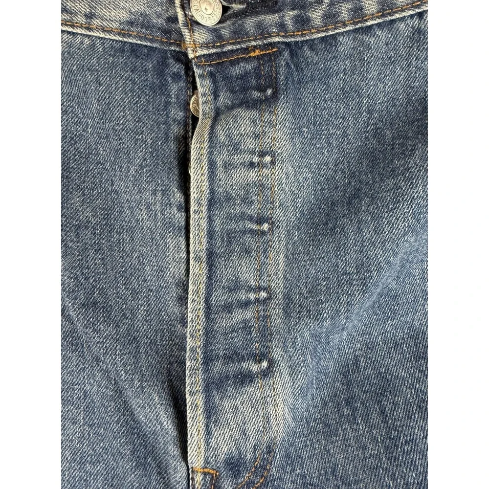 Vtg Levi's 501 Jeans 42x32 Button Fly Light Wash Y2K Straight Denim